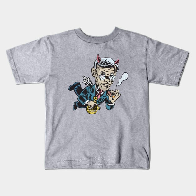 George Burns in Hell Kids T-Shirt by karlfrey